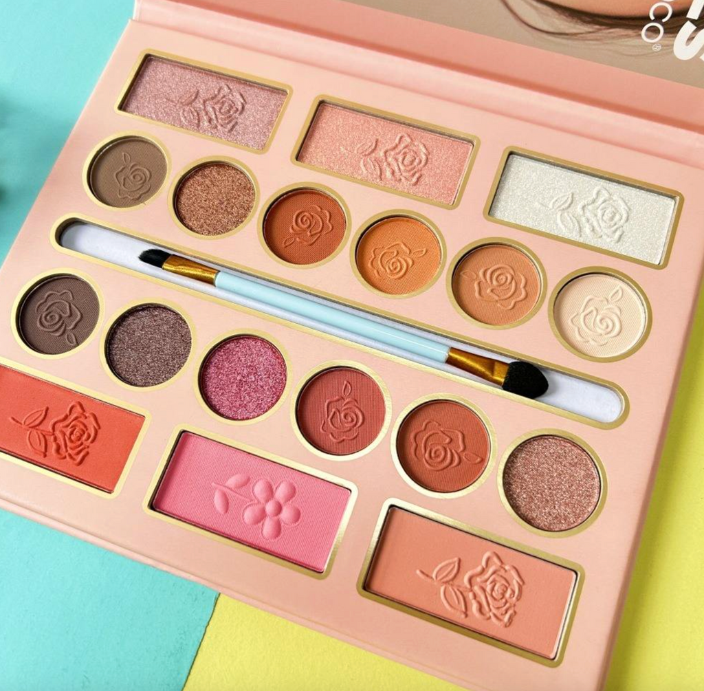 18-Color Face & Eye Makeup Palette – Matte & Shimmer Cosmetic Set