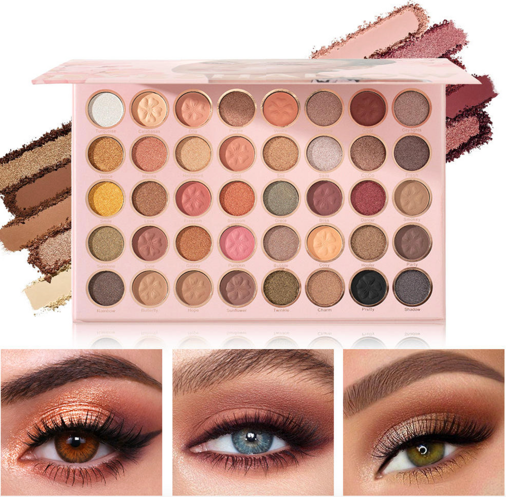 Julystar 40-Color Eyeshadow Palette – Matte, Shimmer & Glitter Makeup