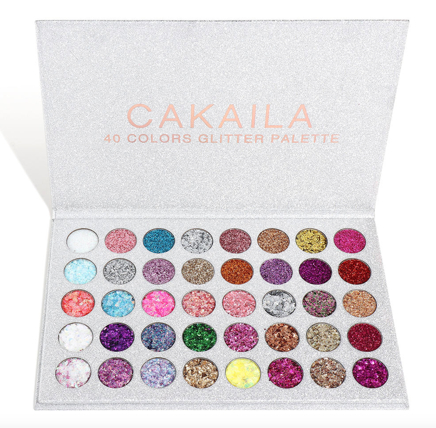 40-Color Glitter Eyeshadow Palette – Waterproof Shimmer Face & Body Makeup