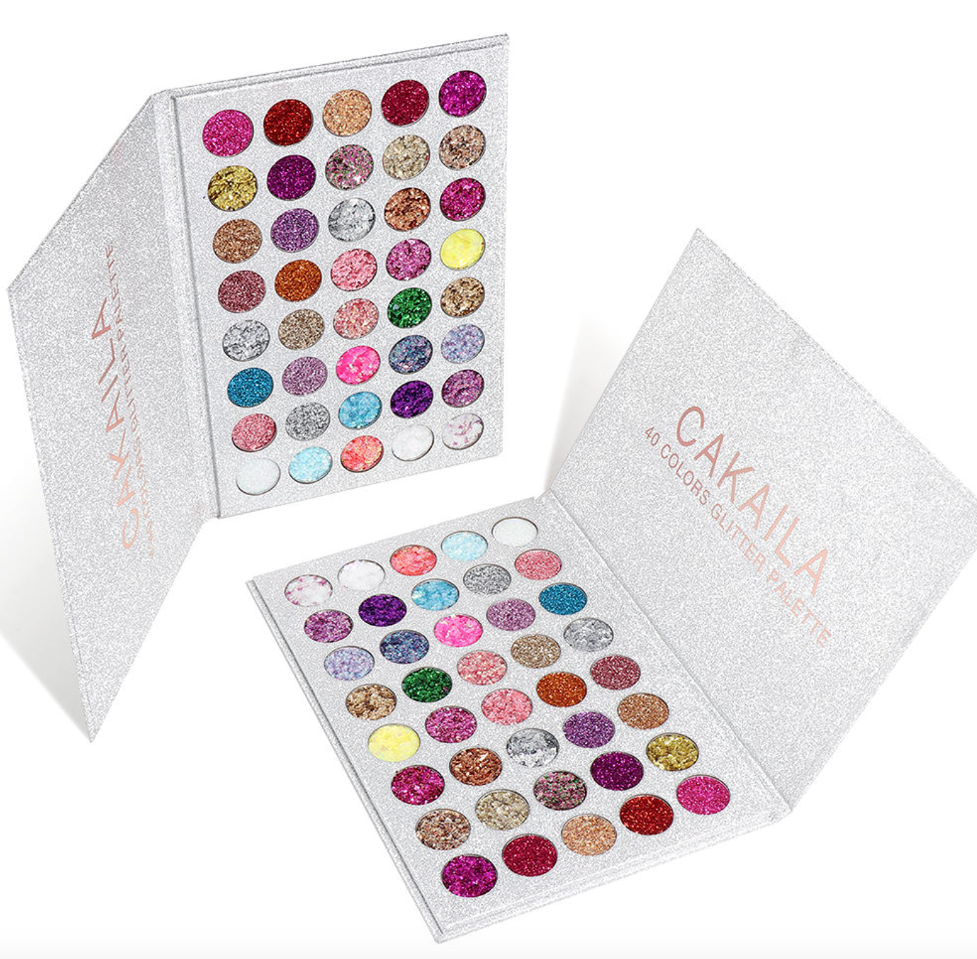40-Color Glitter Eyeshadow Palette – Waterproof Shimmer Face & Body Makeup