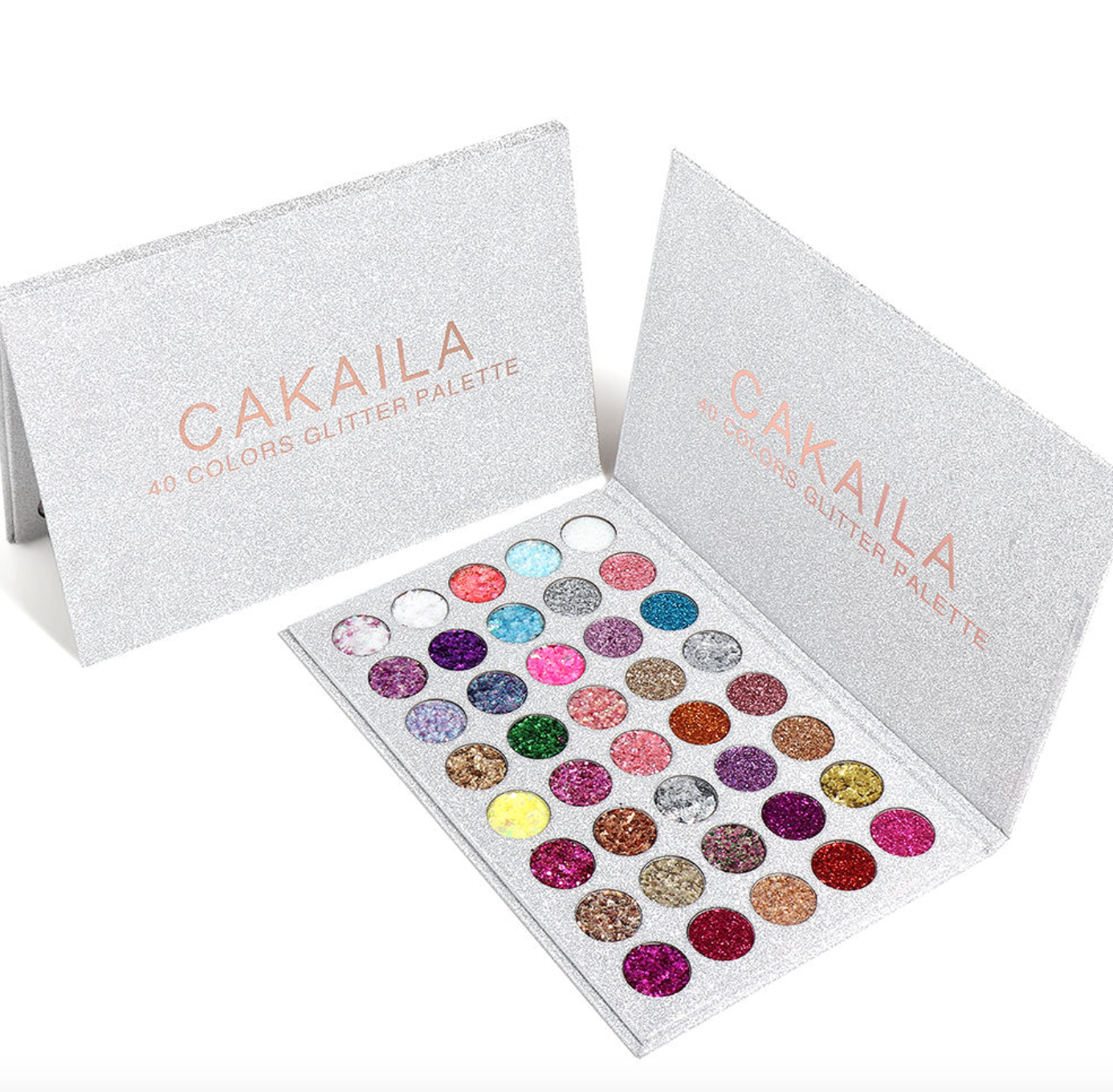 40-Color Glitter Eyeshadow Palette – Waterproof Shimmer Face & Body Makeup