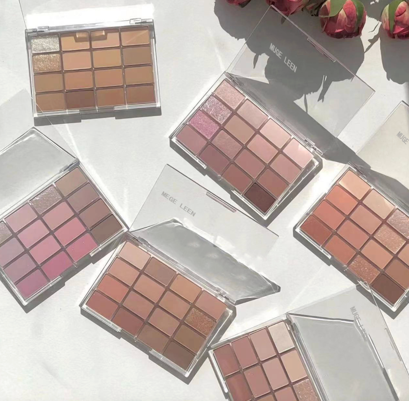 12-Color Earthy Tone Eyeshadow Palette – Matte, Shimmer & Glitter Makeup